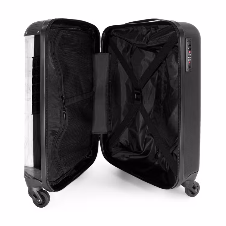 Koffer - Menschen – Schatten – Tanz – Schwarz-Weiß – Liebe - Mensen - Schaduw - Dans - Zwart-wit - Liefde NBS - Handbagage koffer - Volwassenen Unisex middel