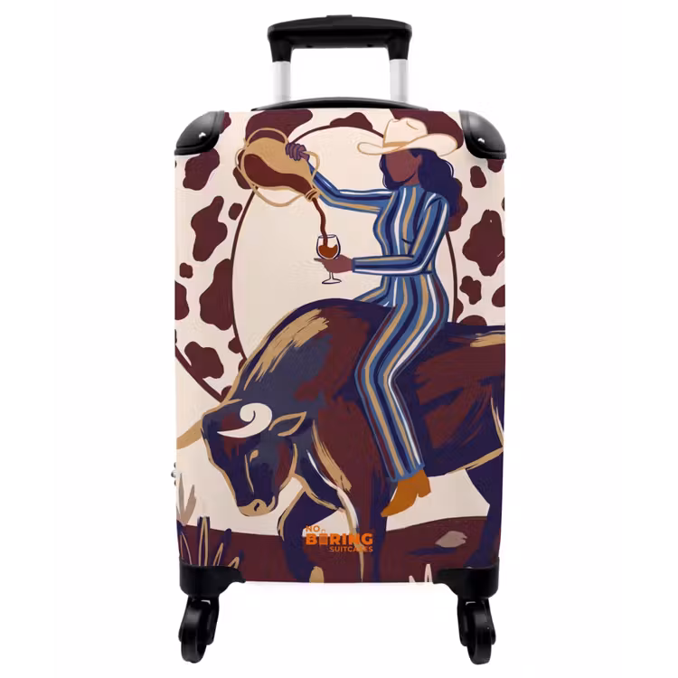 Koffer - Menschen – Tiere – Cowboy – Abstrakt – Bunt - Mensen - Dieren - Cowboy - Abstract - Kleurrijk NBS - Handbagage koffer - Vrouwen middel