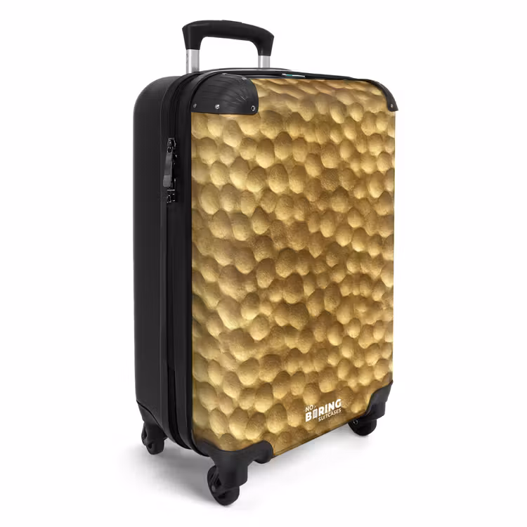 Metaal - Dynamisch - Goud NBS - Handbagage koffer - Volwassenen Unisex middel -productfoto_3d