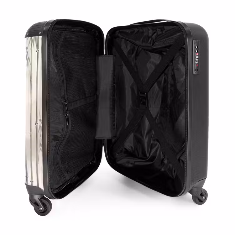 Koffer - Minimalistisch – Bambus – Grün - Minimalistisch - Bamboe - Groen NBS - Handbagage koffer - Volwassenen Unisex middel