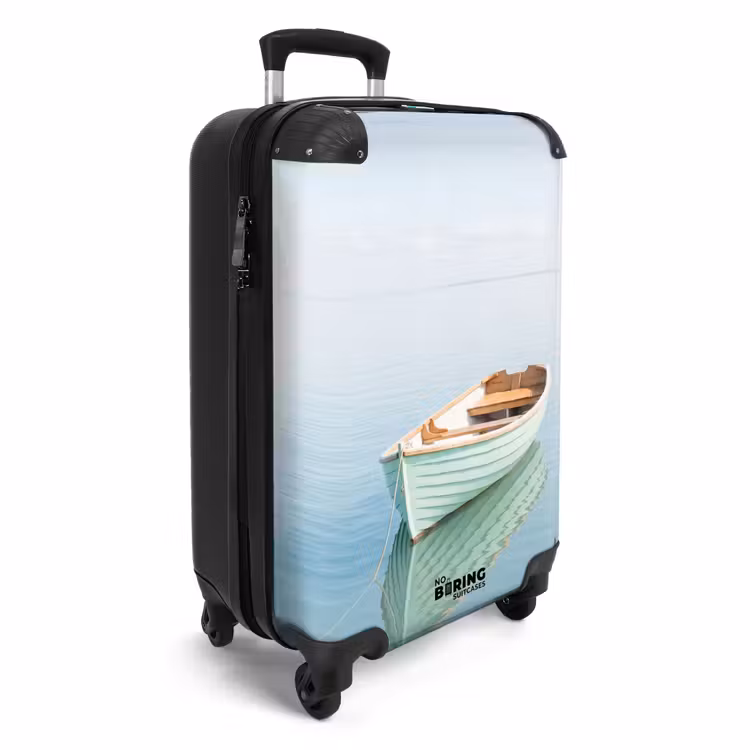 Koffer - Minimalistisch – Boot – Meer - Minimalistisch - Boot - Zee NBS - Handbagage koffer - Vrouwen middel