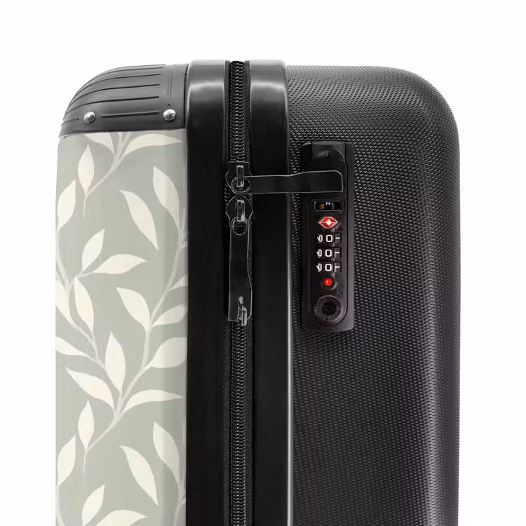 Koffer - Minimalistisch – Muster – Grün - Minimalistisch - Patroon - Groen NBS - Handbagage koffer - Vrouwen middel