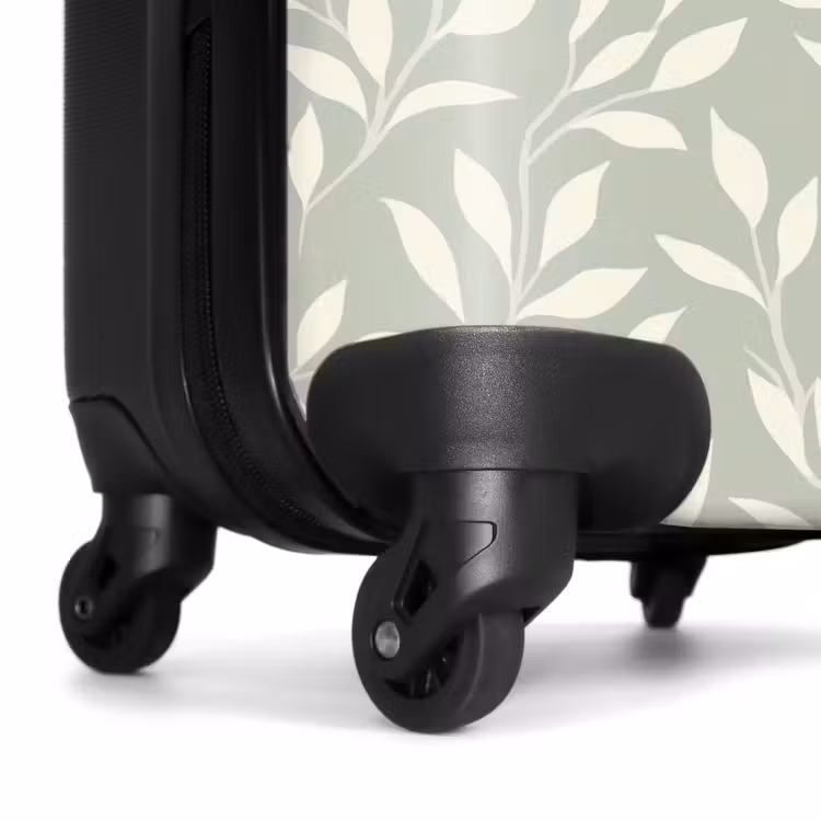 Koffer - Minimalistisch – Muster – Grün - Minimalistisch - Patroon - Groen NBS - Handbagage koffer - Vrouwen middel