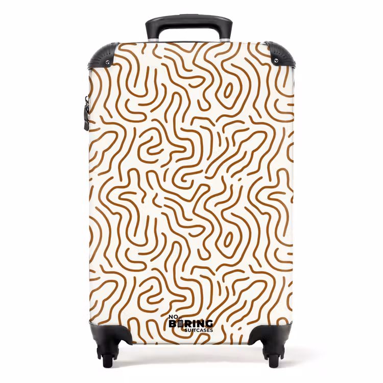 Minimalistisch - Patroon - Terracotta NBS - Handbagage koffer - Volwassenen Unisex middel -productfoto_recht
