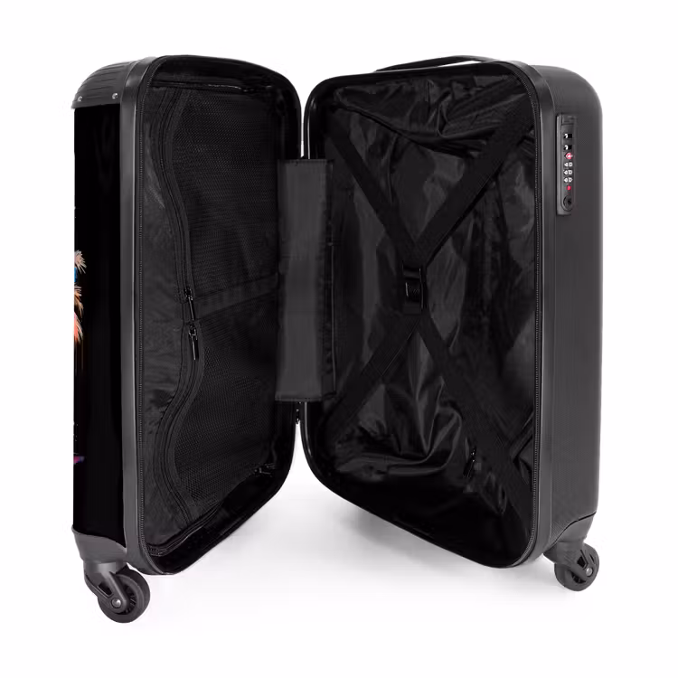 Palmbomen Besmeurd met Verf NBS - Handbagage koffer - Unisex middel -binnenkant