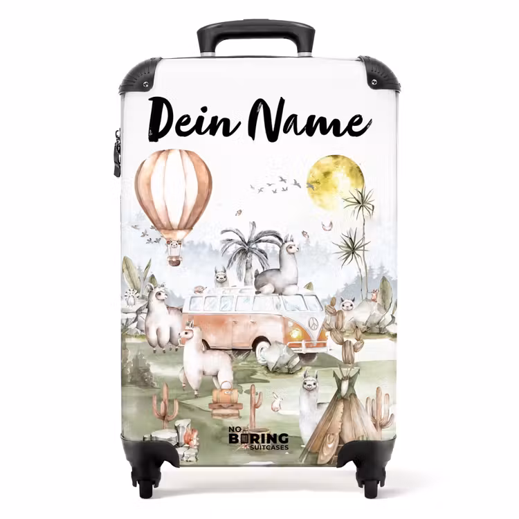 Alpaca avontuur NBS - Handbagage koffer - Kinderen Unisex middel -productfoto_recht