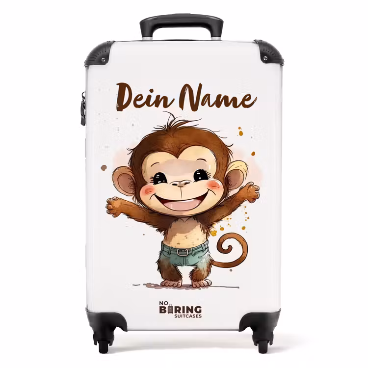 Arie aapje NBS - Handbagage koffer - Kinderen Unisex middel -productfoto_recht