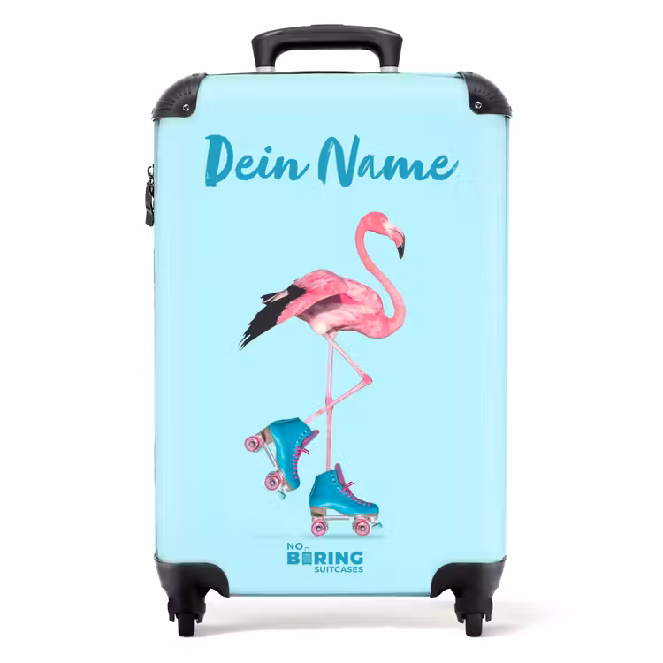 Flitsende flamingo NBS - Handbagage koffer - Kinderen Unisex middel -productfoto_recht