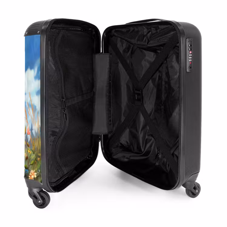 Bailey bloemenhertje NBS - Handbagage koffer - Kinderen Unisex middel -binnenkant