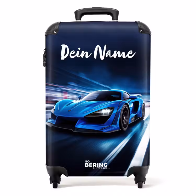 Blauwe blitz NBS - Handbagage koffer - Kinderen Unisex middel -productfoto_recht