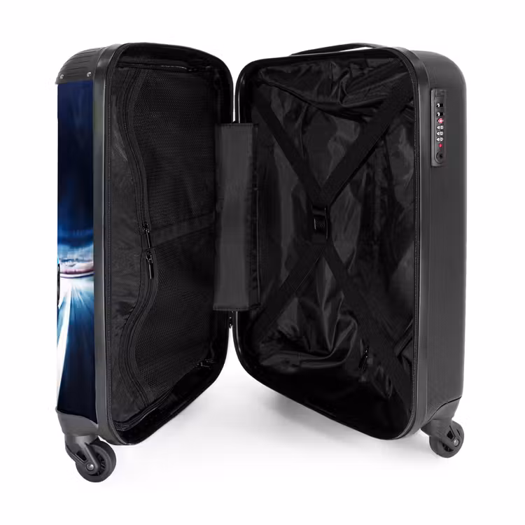 Blauwe blitz NBS - Handbagage koffer - Kinderen Unisex middel -binnenkant