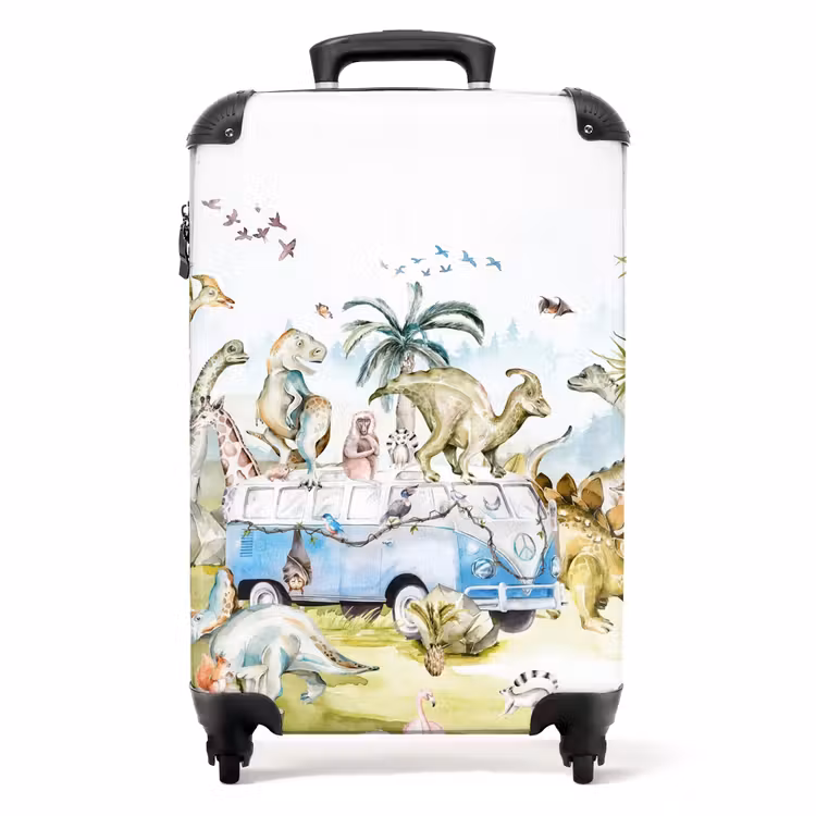 Dino safari NBS - Handbagage koffer - Kinderen Unisex middel -productfoto_recht