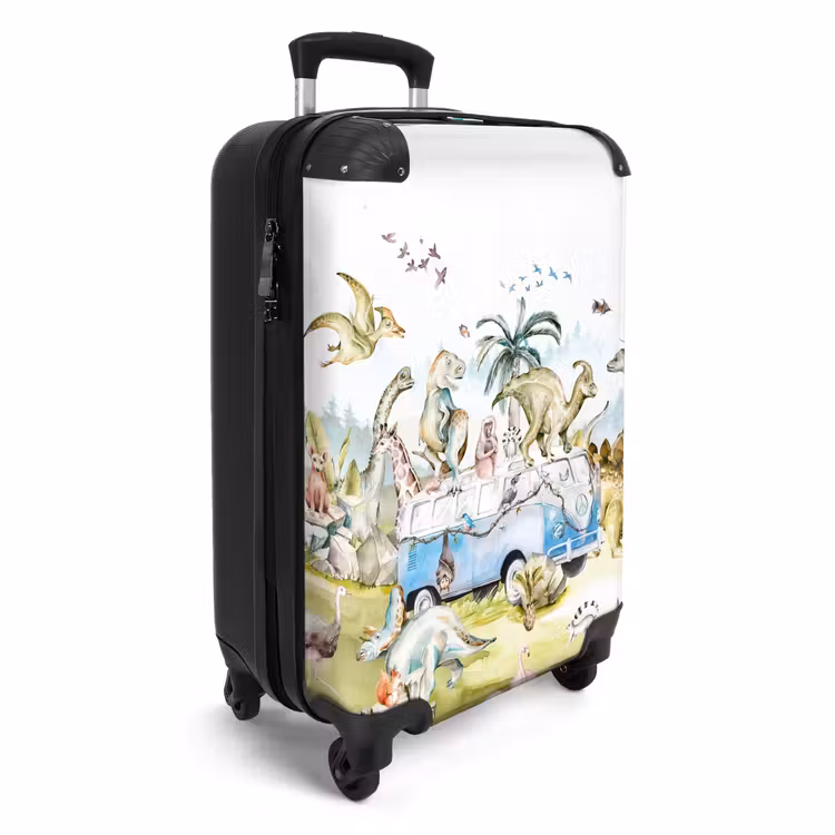 Dino safari NBS - Handbagage koffer - Kinderen Unisex middel -productfoto_3d