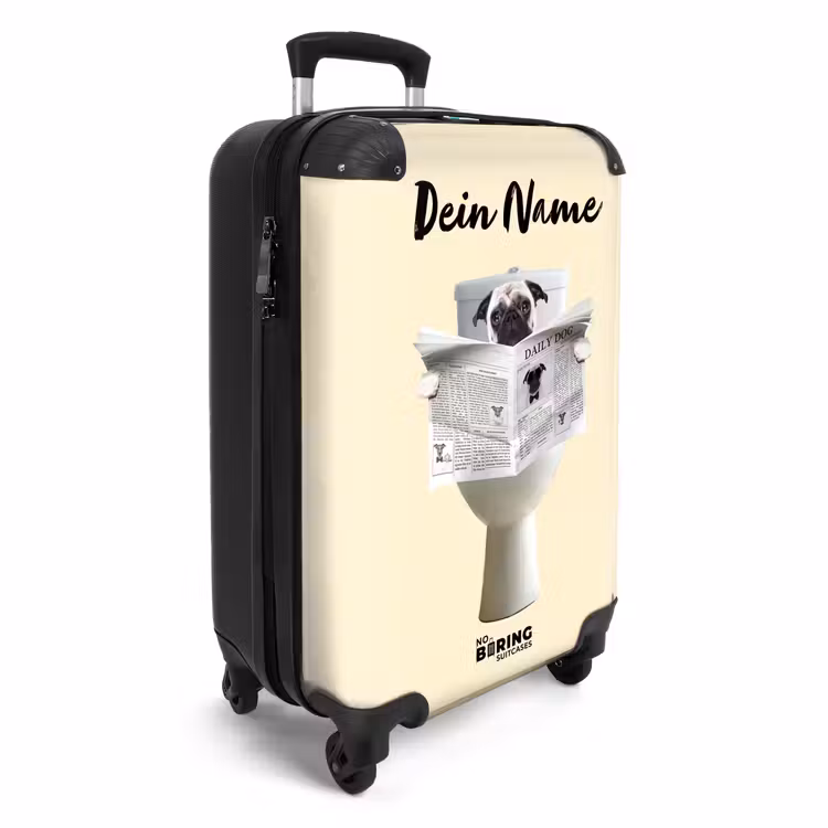 Hondje Leest de Krant NBS - Handbagage koffer - Kinderen Unisex middel -productfoto_3d
