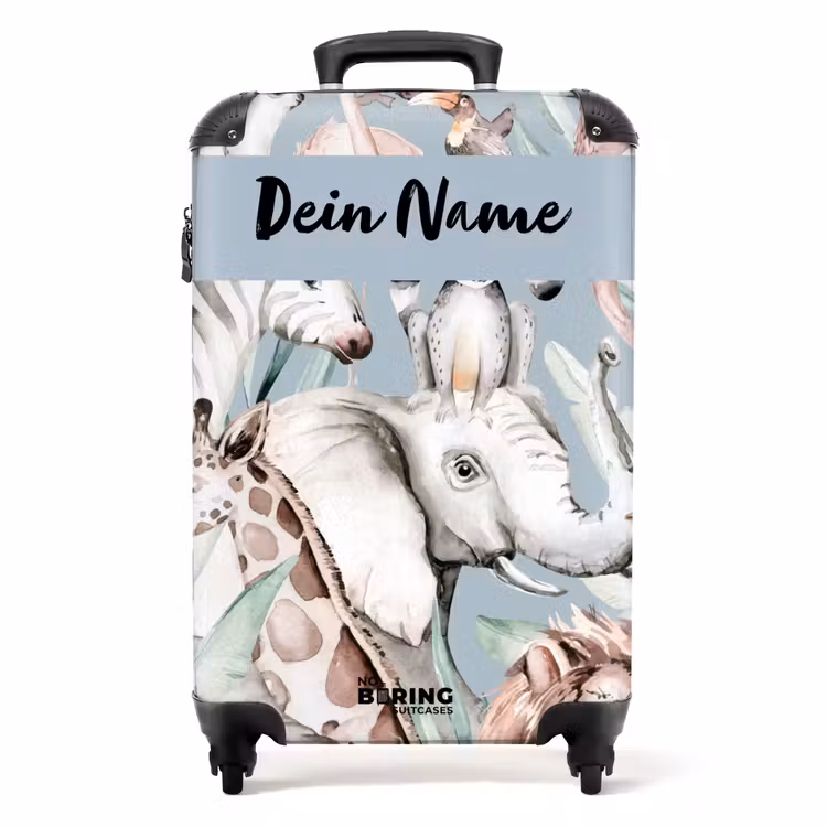 Jungle in Lichte Kleuren NBS - Handbagage koffer - Kinderen Unisex middel -productfoto_recht