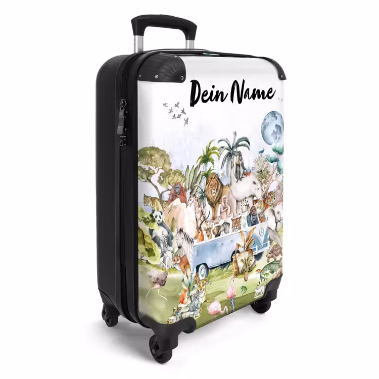 Jungle safari NBS - Handbagage koffer - Kinderen Unisex middel -productfoto_3d