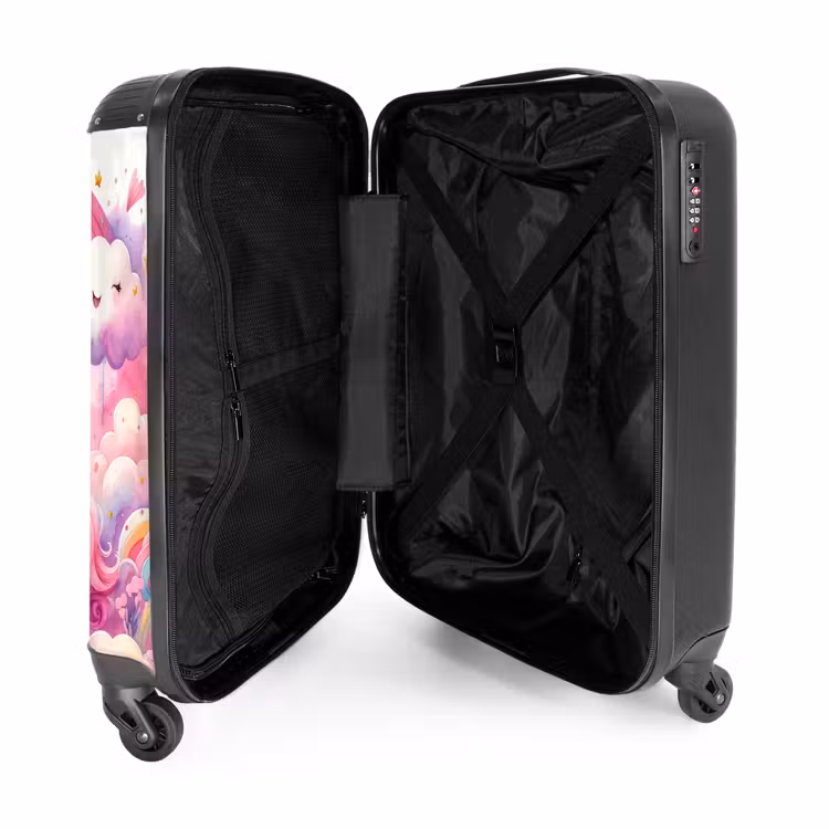 Eenhoorndromen NBS - Handbagage koffer - Kinderen Unisex middel -binnenkant