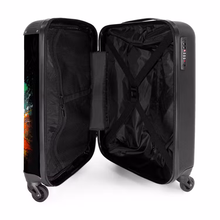 Verfklodder Voetbal NBS - Handbagage koffer - Kinderen Unisex middel -binnenkant