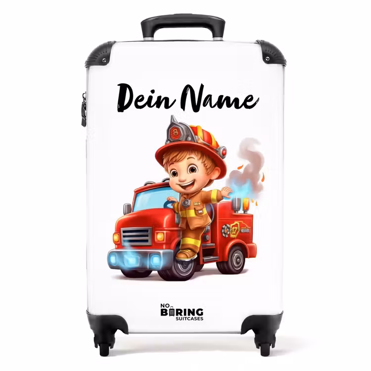 Bauke brandweer NBS - Handbagage koffer - Kinderen Unisex middel -productfoto_recht