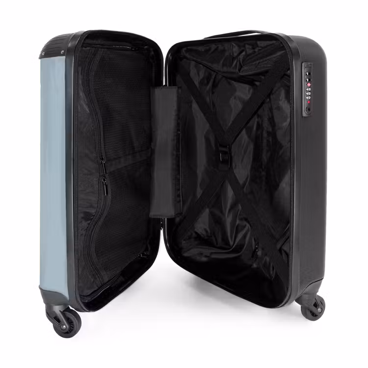 Brandweerauto blauwe achtergrond NBS - Handbagage koffer - Kinderen Unisex middel -binnenkant