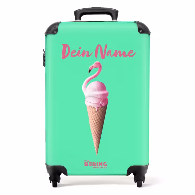Flamingohoorntje NBS - Handbagage koffer - Kinderen Unisex middel -productfoto_recht