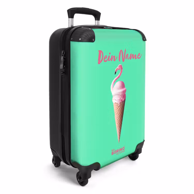 Flamingohoorntje NBS - Handbagage koffer - Kinderen Unisex middel -productfoto_3d