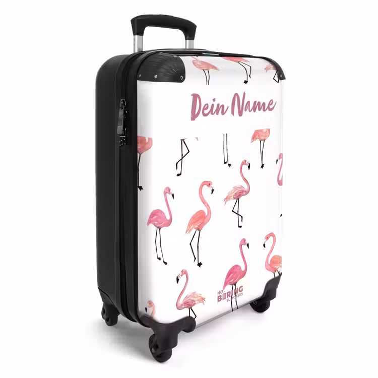 Flamingo feestje NBS - Handbagage koffer - Kinderen Unisex middel -productfoto_3d