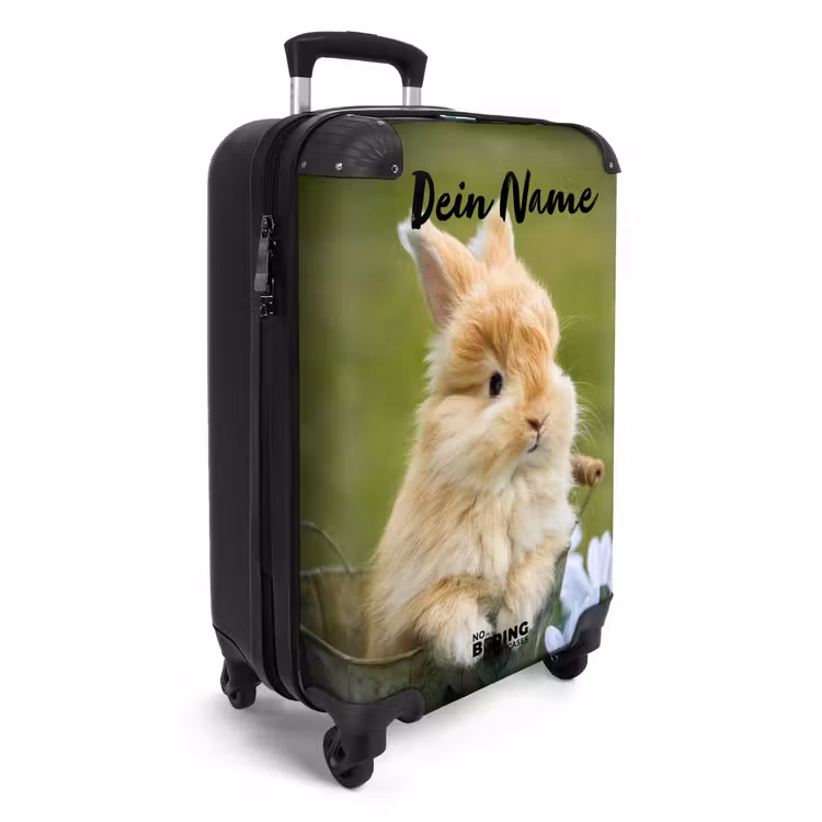 Konijn in bloempot NBS - Handbagage koffer - Kinderen Unisex middel -productfoto_3d