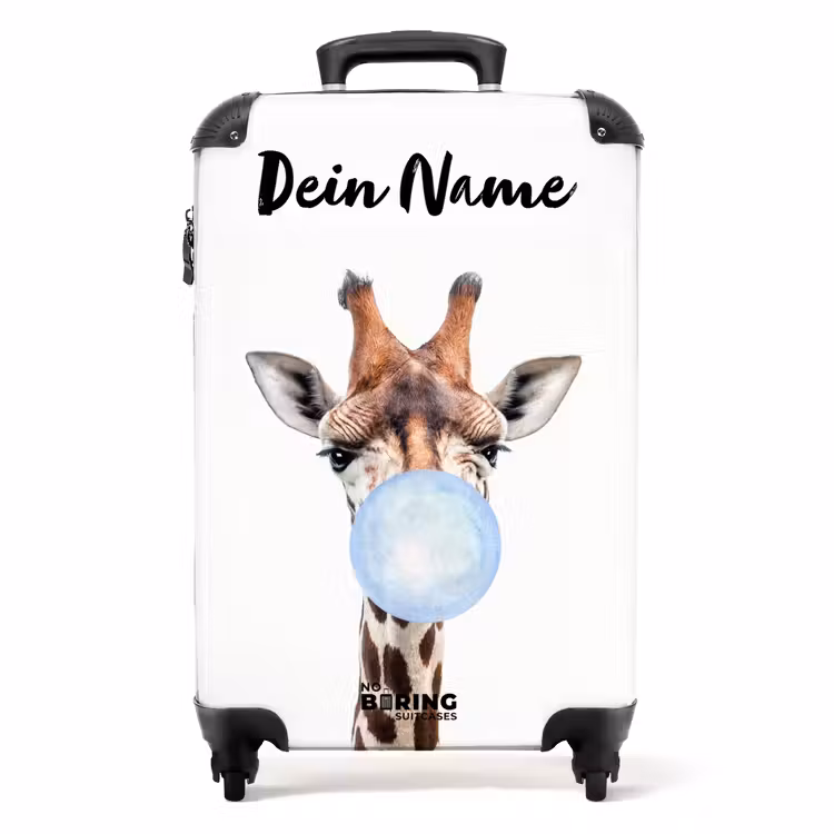 Kauwende Kobus blauw NBS - Handbagage koffer - Kinderen Unisex middel -productfoto_recht