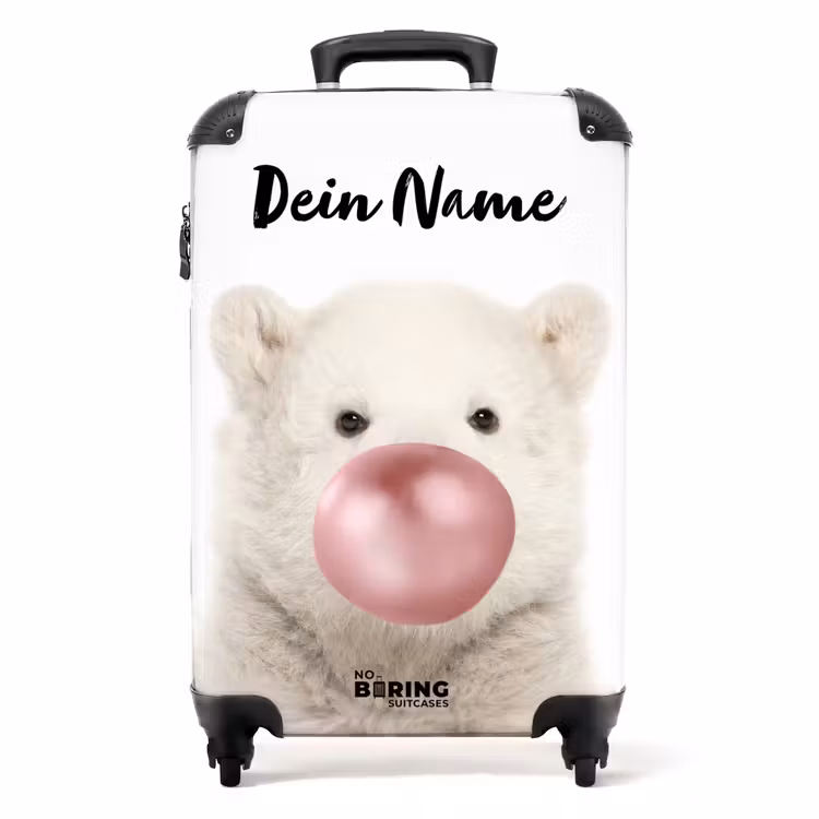 Bubblegum beer NBS - Handbagage koffer - Kinderen Unisex middel -productfoto_recht