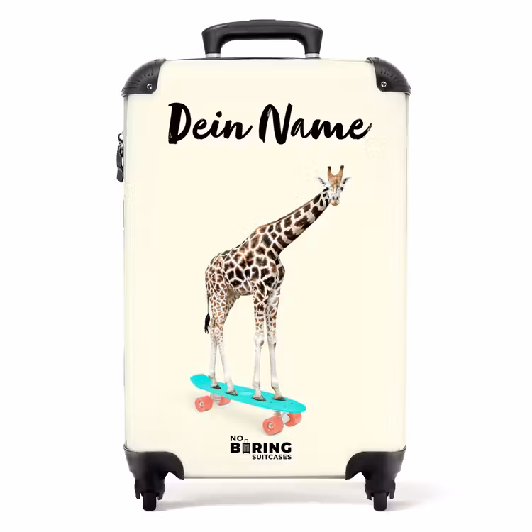 Gierende giraffe NBS - Handbagage koffer - Kinderen Unisex middel -productfoto_recht