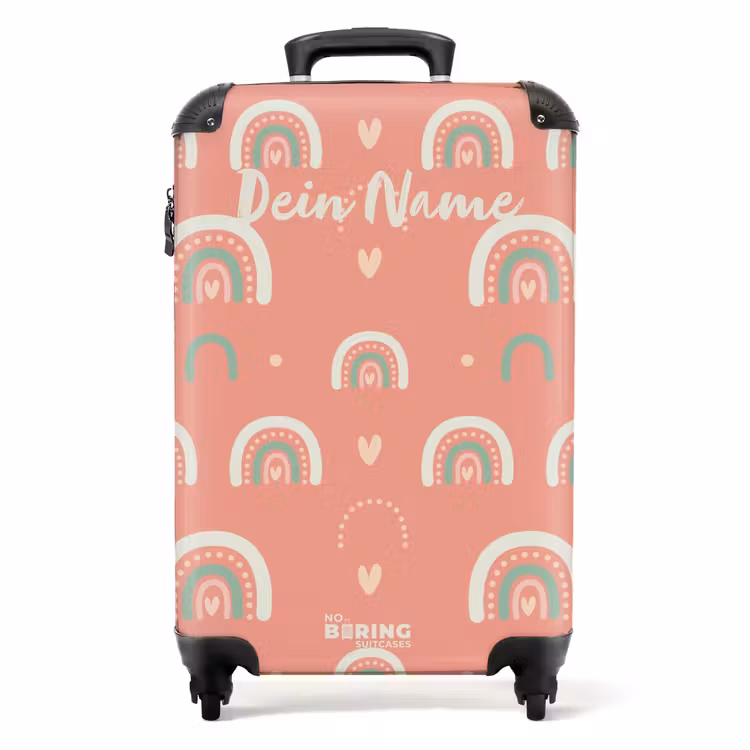 Koraal kleurenbogen NBS - Handbagage koffer - Kinderen Unisex middel -productfoto_recht