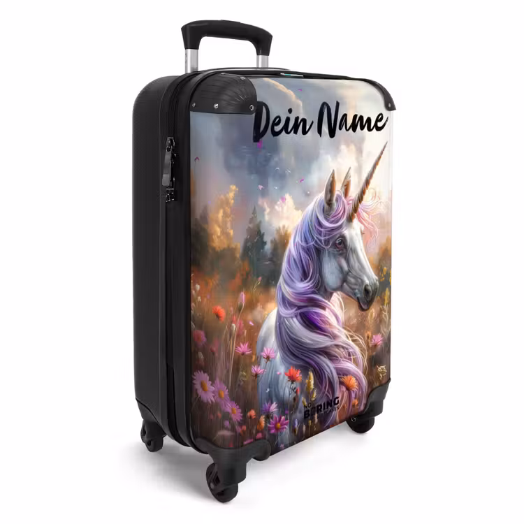 Lavendel lentehoorn NBS - Handbagage koffer - Kinderen Unisex middel -productfoto_3d