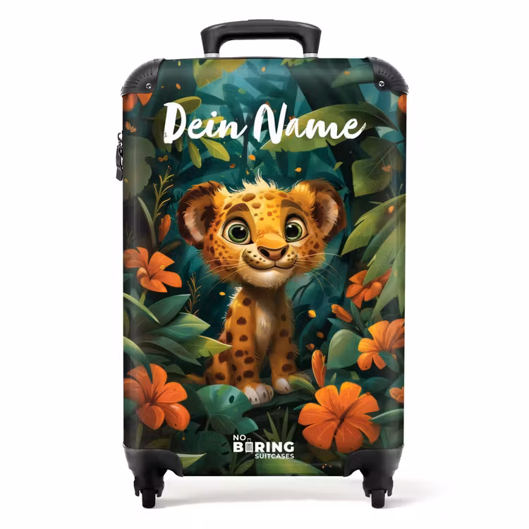 Liam luipaardje NBS - Handbagage koffer - Kinderen Unisex middel -productfoto_recht