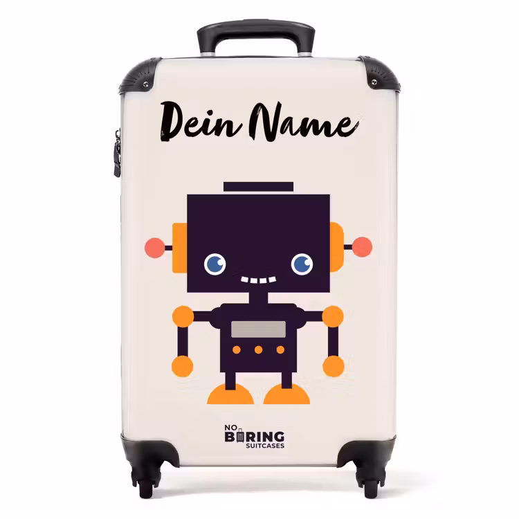 Paarse pixel NBS - Handbagage koffer - Kinderen Unisex middel -productfoto_recht
