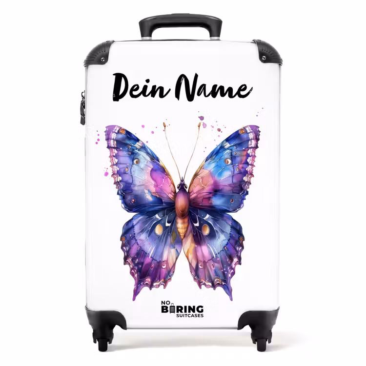 Paarse prachtvlinder NBS - Handbagage koffer - Kinderen Unisex middel -productfoto_recht