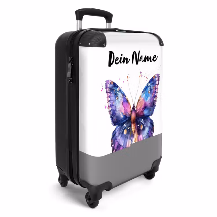 Paarse prachtvlinder NBS - Handbagage koffer - Kinderen Unisex middel -productfoto_3d