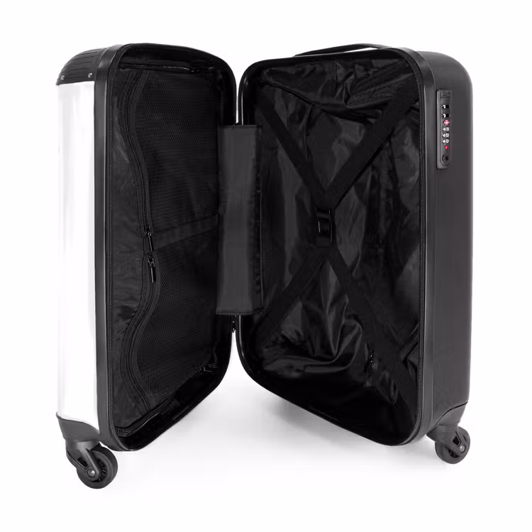 Paarse prachtvlinder NBS - Handbagage koffer - Kinderen Unisex middel -binnenkant