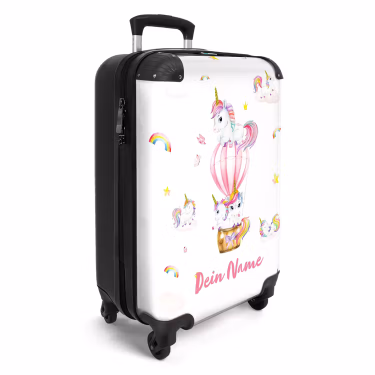 Luchtige eenhoorns NBS - Handbagage koffer - Kinderen Unisex middel -productfoto_3d