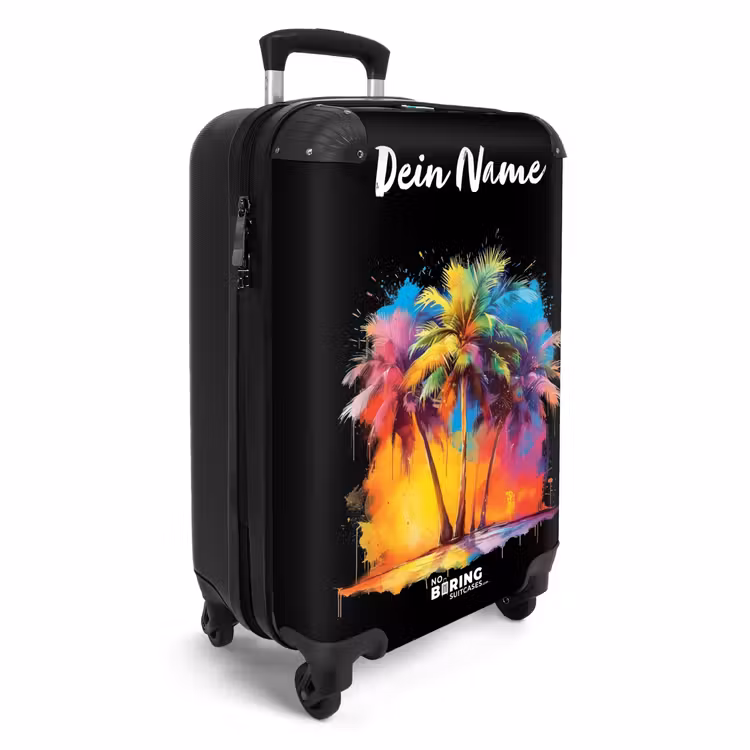 Palmbomen Besmeurd met Verf NBS - Handbagage koffer - Kinderen Unisex middel -productfoto_3d