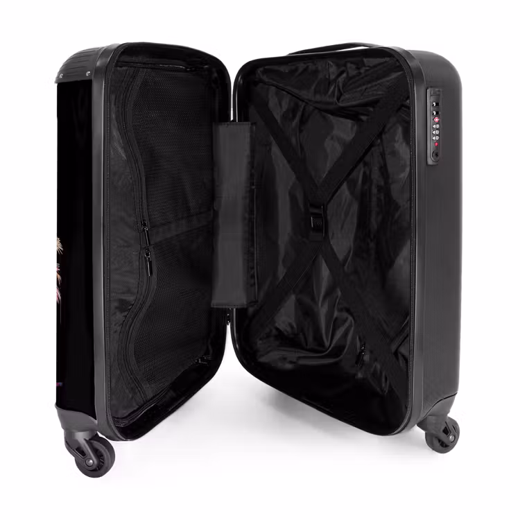 Palmbomen Besmeurd met Verf NBS - Handbagage koffer - Kinderen Unisex middel -binnenkant
