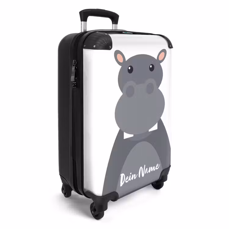 Nino nijlpaard NBS - Handbagage koffer - Kinderen Unisex middel -productfoto_3d