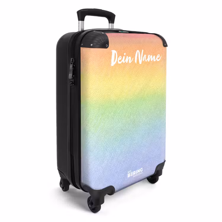 Pastel regenboog NBS - Handbagage koffer - Kinderen Unisex middel -productfoto_3d