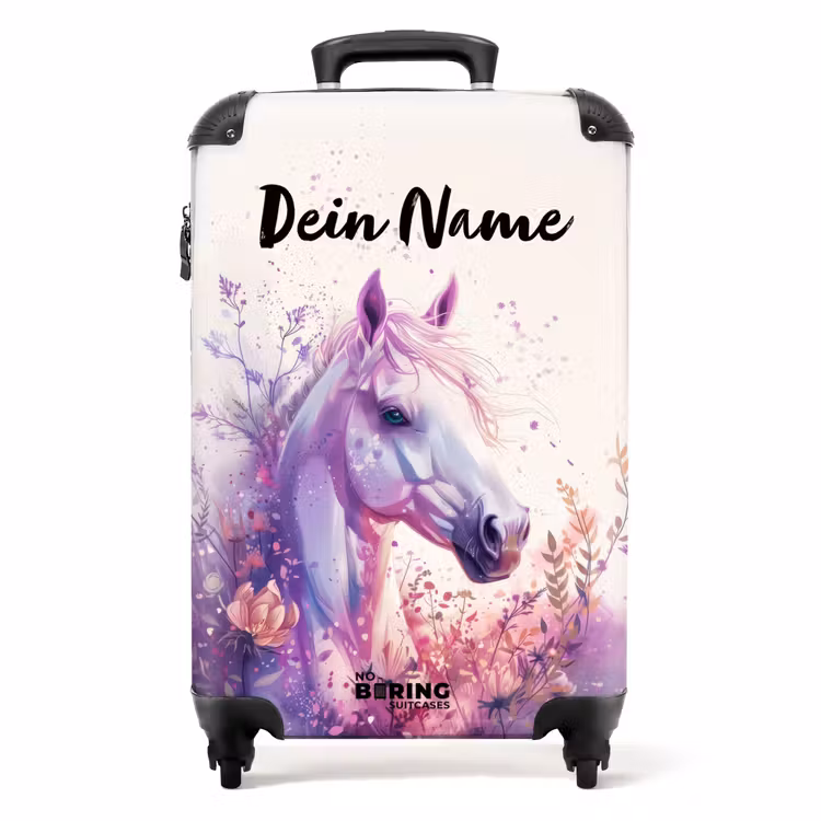 Parelachtige Pony NBS - Handbagage koffer - Kinderen Unisex middel -productfoto_recht