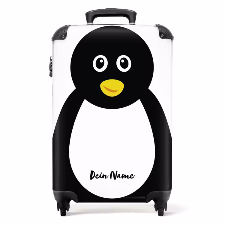 Pim pinguïn NBS - Handbagage koffer - Kinderen Unisex middel -productfoto_recht
