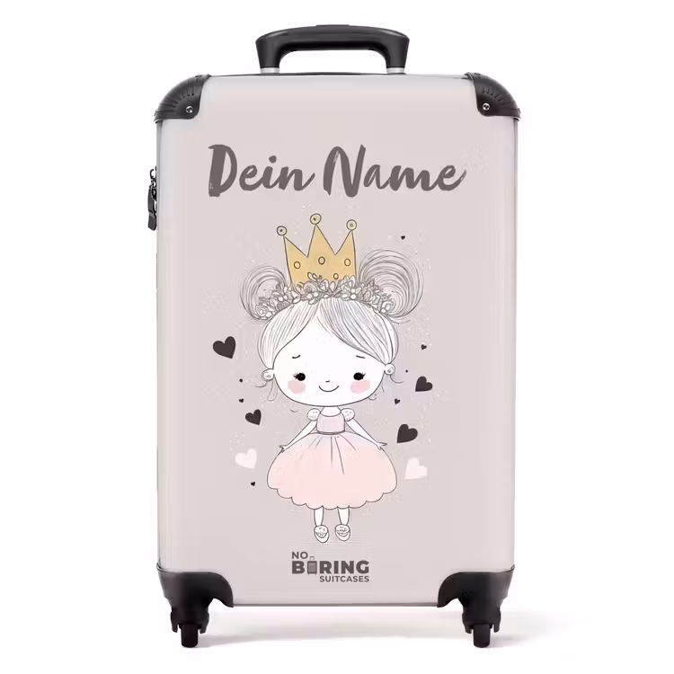 Prinses met knotjes NBS - Handbagage koffer - Kinderen Unisex middel -productfoto_recht