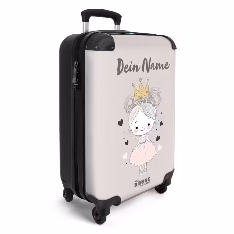 Prinses met knotjes NBS - Handbagage koffer - Kinderen Unisex middel -productfoto_3d