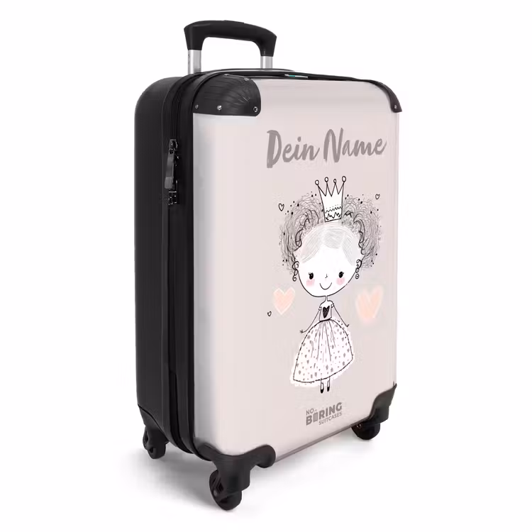 Prinses met krulletjes NBS - Handbagage koffer - Kinderen Unisex middel -productfoto_3d
