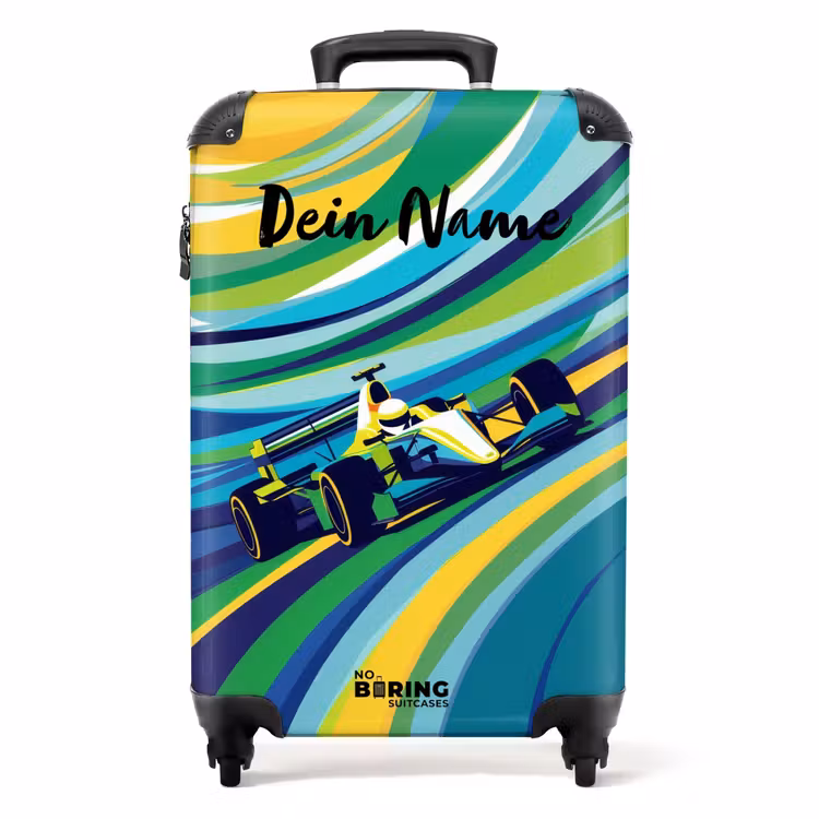 Retro racer NBS - Handbagage koffer - Kinderen Unisex middel -productfoto_recht