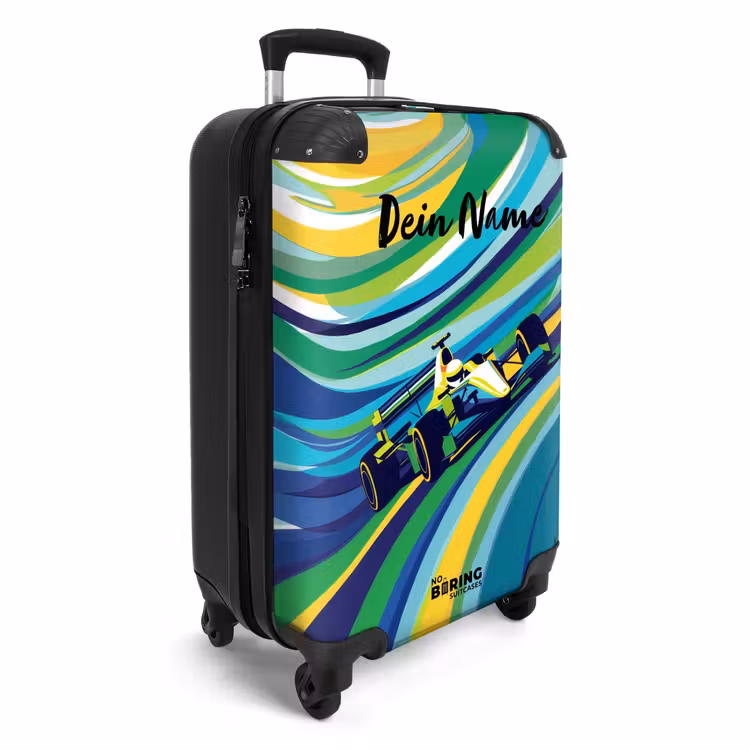 Retro racer NBS - Handbagage koffer - Kinderen Unisex middel -productfoto_3d